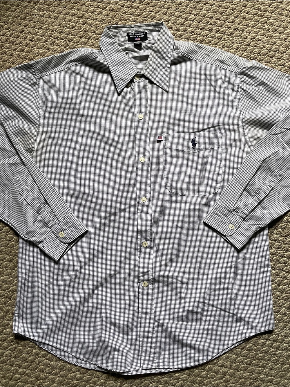 Vintage polo jeans co Ralph Lauren button up shirt